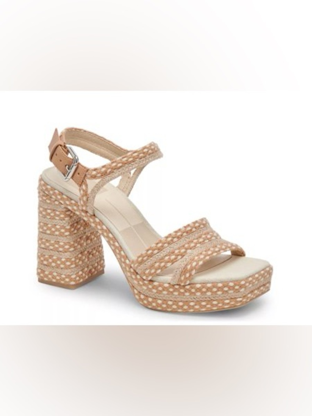 Dolce Vita Beige Braided Platform Sandals